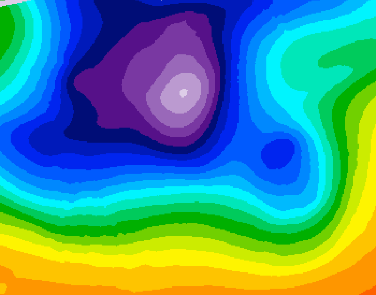 GDPS 500 millibar geopotential height 240 hour forecast chart for Canada based on 2025/12/10 1200Z data