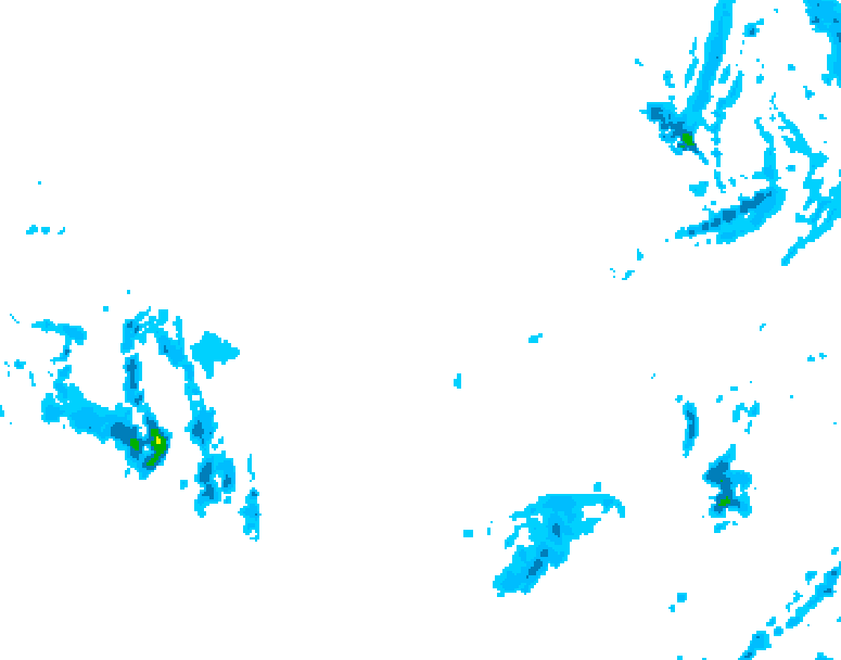 GDPS precipitation 012 hour forecast chart for Canada based on 2025/12/10 0000Z data