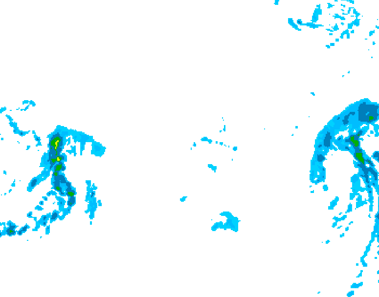 GDPS precipitation 132 hour forecast chart for Canada based on 2025/12/10 0000Z data