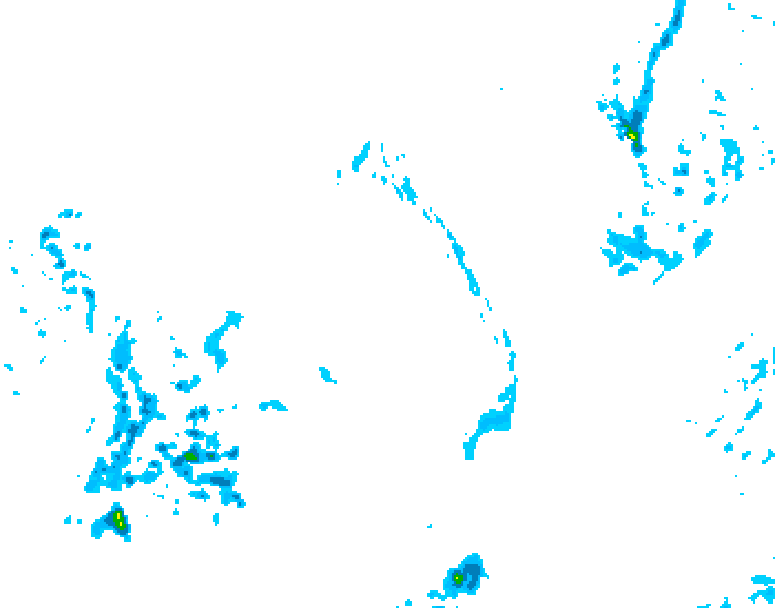 GDPS precipitation 180 hour forecast chart for Canada based on 2025/12/10 0000Z data