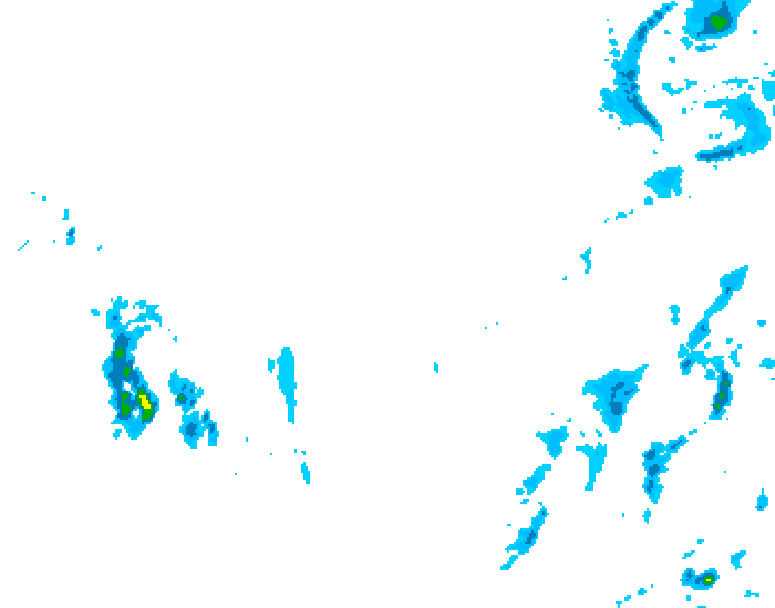 GDPS precipitation 012 hour forecast chart for Canada based on 2025/12/10 1200Z data