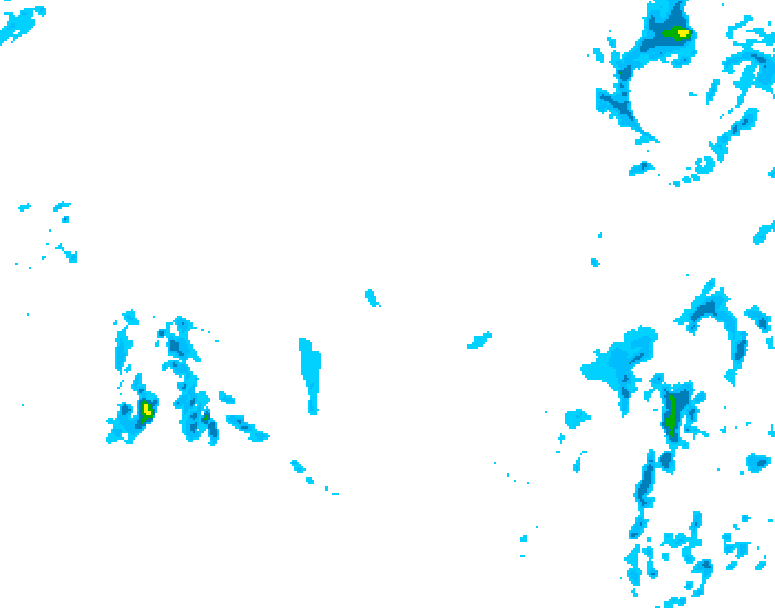 GDPS precipitation 018 hour forecast chart for Canada based on 2025/12/10 1200Z data
