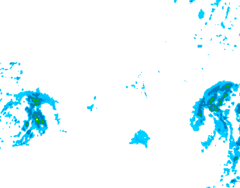 GDPS precipitation 120 hour forecast chart for Canada based on 2025/12/10 1200Z data