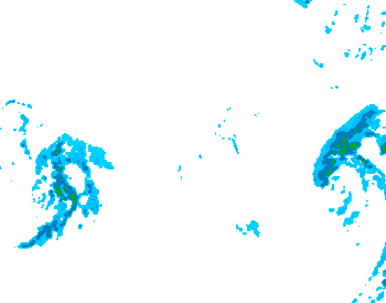 GDPS precipitation 126 hour forecast chart for Canada based on 2025/12/10 1200Z data