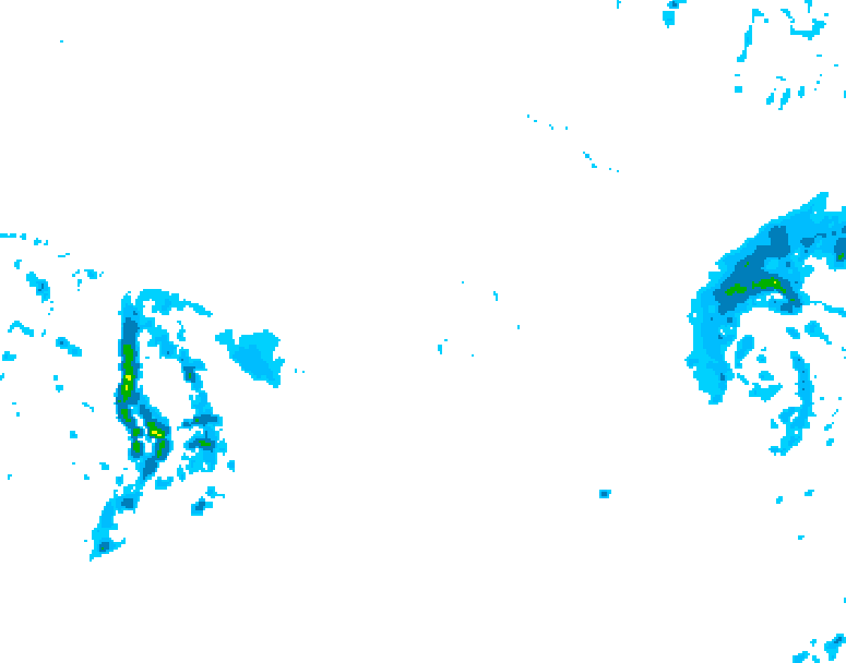 GDPS precipitation 132 hour forecast chart for Canada based on 2025/12/10 1200Z data