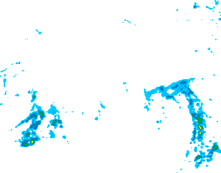 GDPS precipitation 228 hour forecast chart for Canada based on 2025/12/10 1200Z data