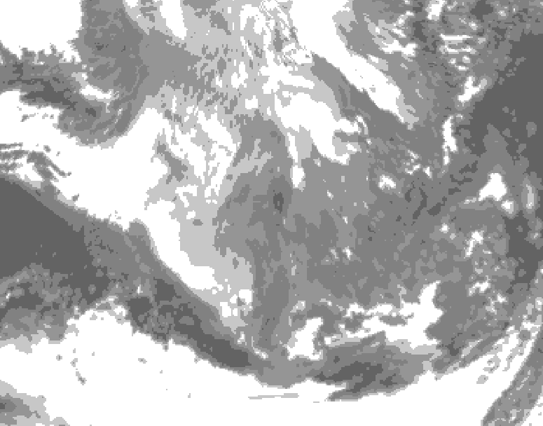 GDPS total cloud 060 hour forecast chart for Canada based on 2025/12/10 0000Z data