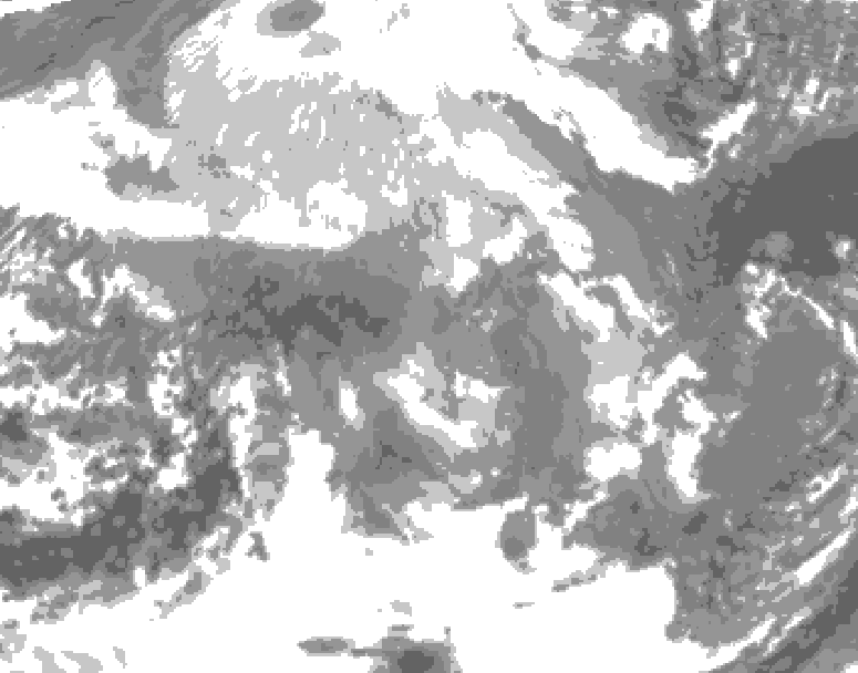 GDPS total cloud 144 hour forecast chart for Canada based on 2025/12/10 0000Z data