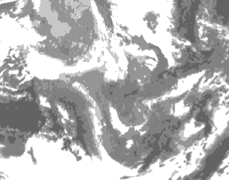 GDPS total cloud 006 hour forecast chart for Canada based on 2025/12/10 1200Z data