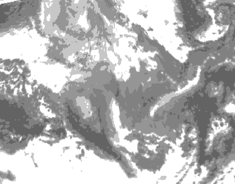 GDPS total cloud 024 hour forecast chart for Canada based on 2025/12/10 1200Z data