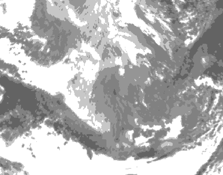 GDPS total cloud 054 hour forecast chart for Canada based on 2025/12/10 1200Z data