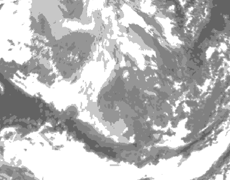 GDPS total cloud 066 hour forecast chart for Canada based on 2025/12/10 1200Z data
