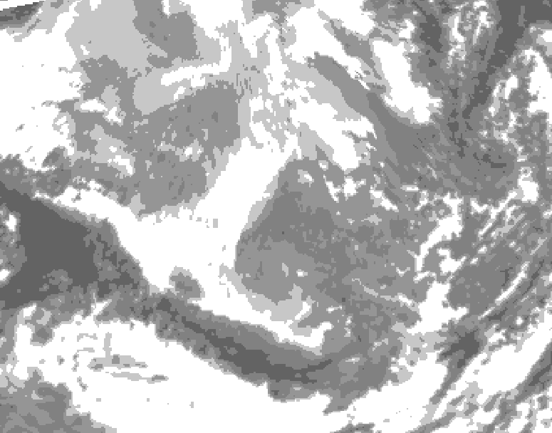 GDPS total cloud 072 hour forecast chart for Canada based on 2025/12/10 1200Z data