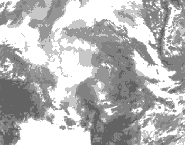 GDPS total cloud 186 hour forecast chart for Canada based on 2025/12/10 1200Z data