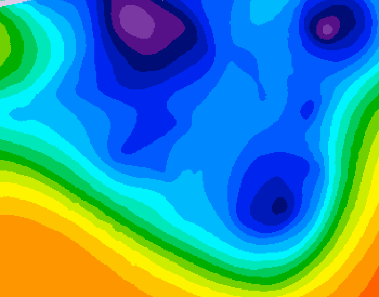GDPS 500 millibar geopotential height 018 hour forecast chart for Canada based on 2025/12/11 0000Z data
