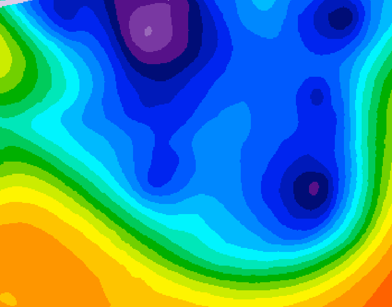 GDPS 500 millibar geopotential height 030 hour forecast chart for Canada based on 2025/12/11 0000Z data