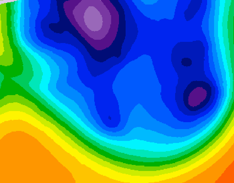 GDPS 500 millibar geopotential height 042 hour forecast chart for Canada based on 2025/12/11 0000Z data