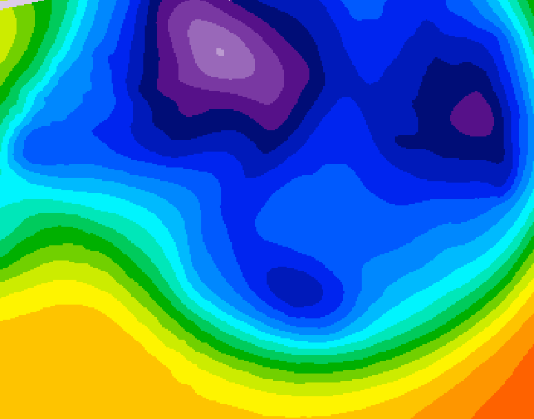 GDPS 500 millibar geopotential height 060 hour forecast chart for Canada based on 2025/12/11 0000Z data