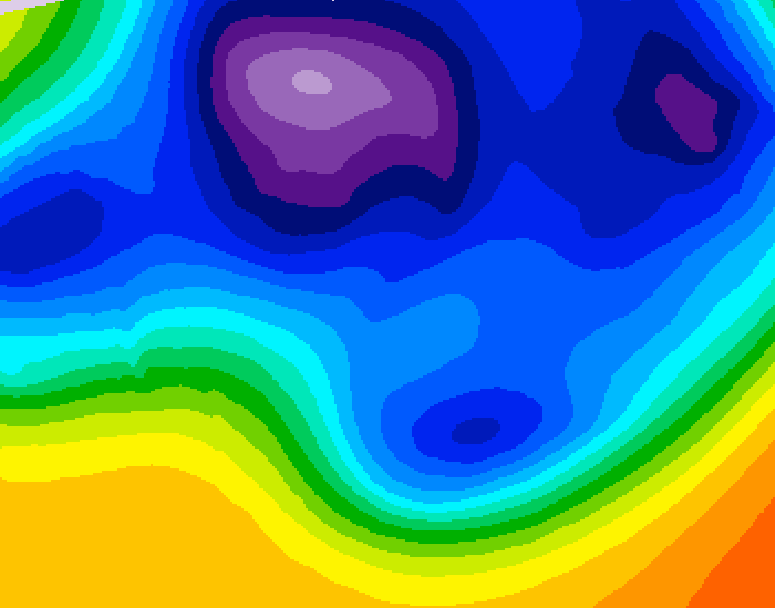 GDPS 500 millibar geopotential height 072 hour forecast chart for Canada based on 2025/12/11 0000Z data