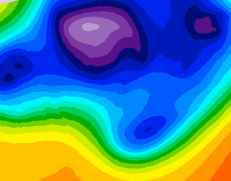 GDPS 500 millibar geopotential height 078 hour forecast chart for Canada based on 2025/12/11 0000Z data