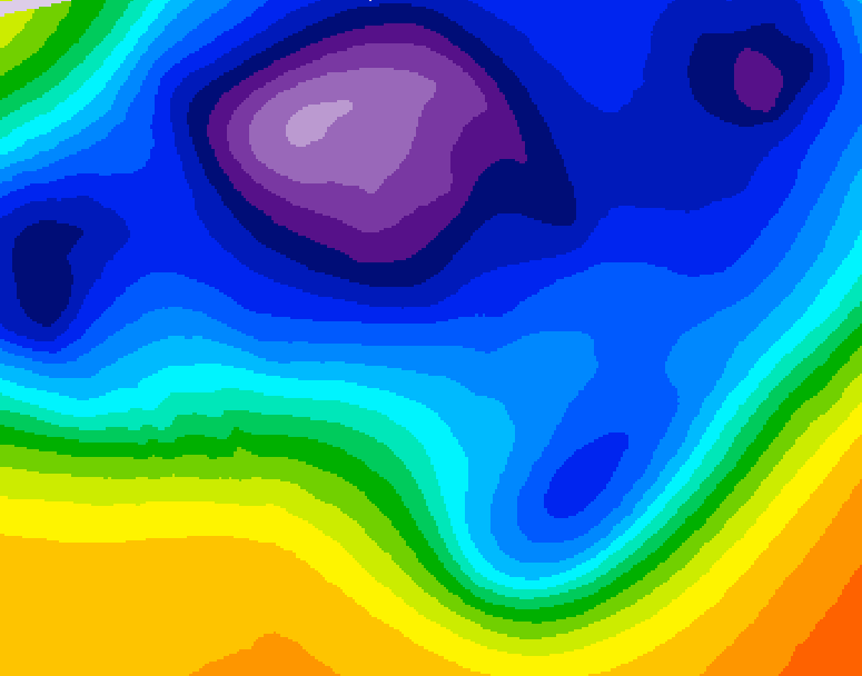 GDPS 500 millibar geopotential height 084 hour forecast chart for Canada based on 2025/12/11 0000Z data