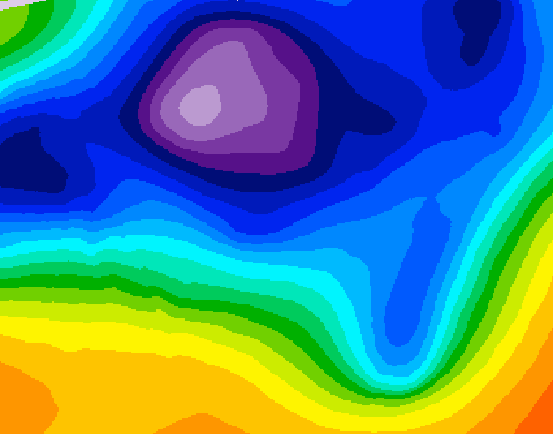 GDPS 500 millibar geopotential height 096 hour forecast chart for Canada based on 2025/12/11 0000Z data