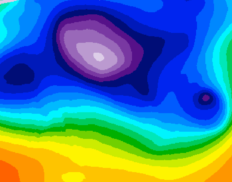 GDPS 500 millibar geopotential height 120 hour forecast chart for Canada based on 2025/12/11 0000Z data