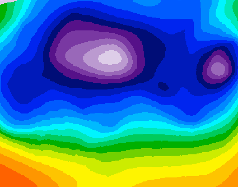 GDPS 500 millibar geopotential height 138 hour forecast chart for Canada based on 2025/12/11 0000Z data