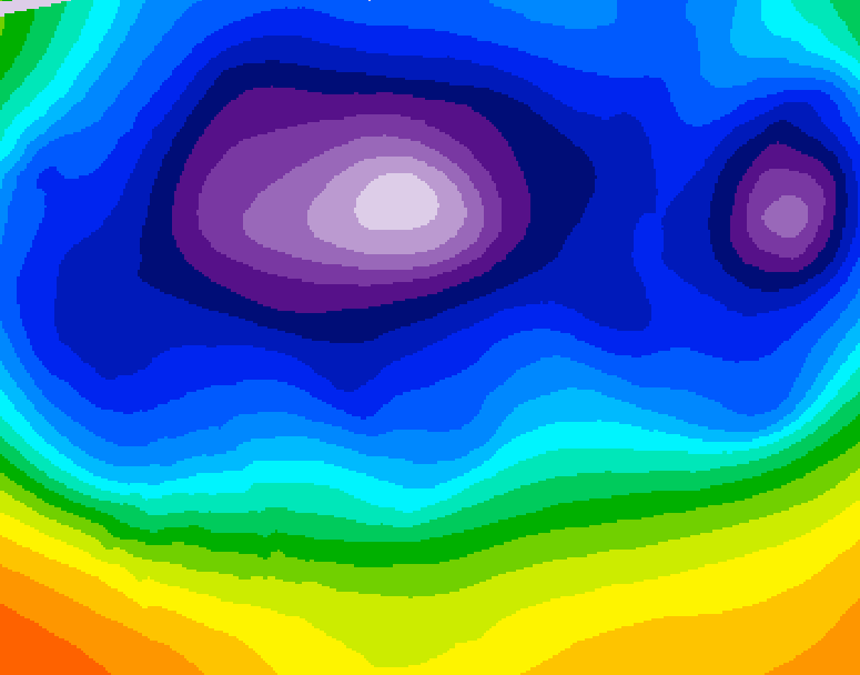GDPS 500 millibar geopotential height 144 hour forecast chart for Canada based on 2025/12/11 0000Z data