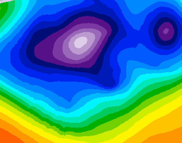 GDPS 500 millibar geopotential height 162 hour forecast chart for Canada based on 2025/12/11 0000Z data