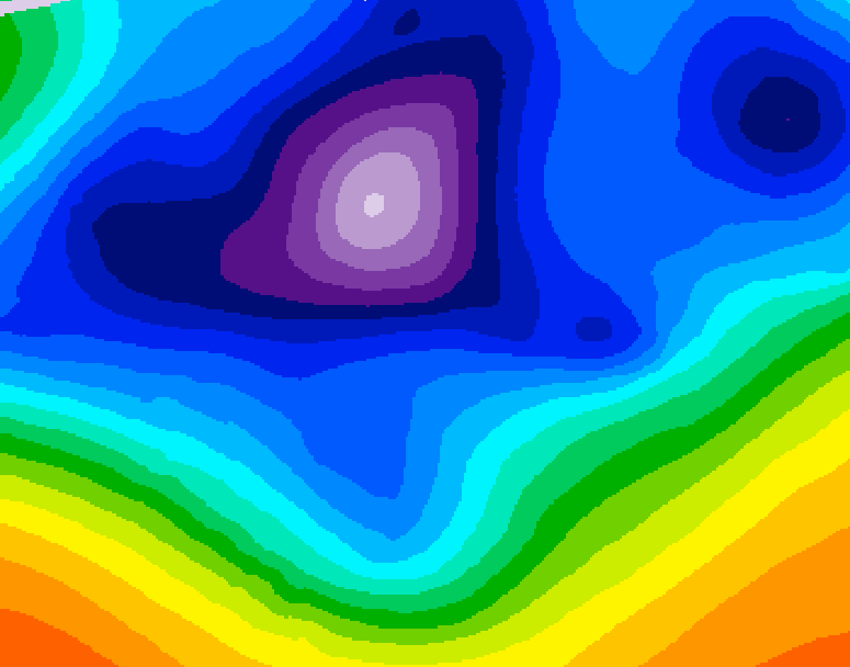 GDPS 500 millibar geopotential height 174 hour forecast chart for Canada based on 2025/12/11 0000Z data