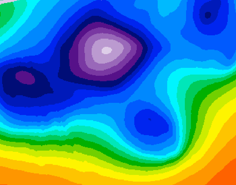 GDPS 500 millibar geopotential height 204 hour forecast chart for Canada based on 2025/12/11 0000Z data