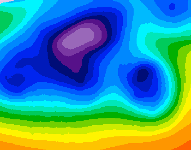 GDPS 500 millibar geopotential height 228 hour forecast chart for Canada based on 2025/12/11 0000Z data
