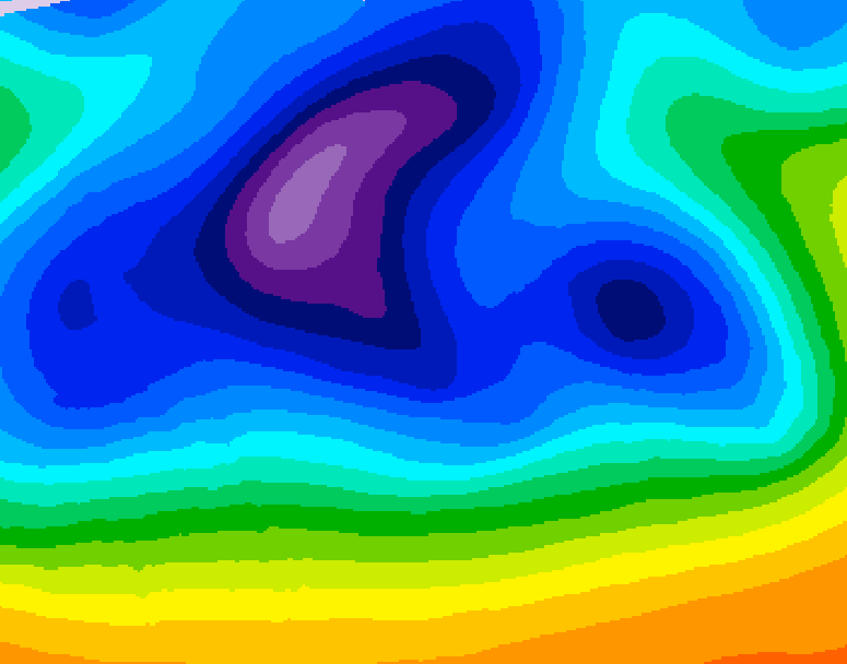 GDPS 500 millibar geopotential height 240 hour forecast chart for Canada based on 2025/12/11 0000Z data