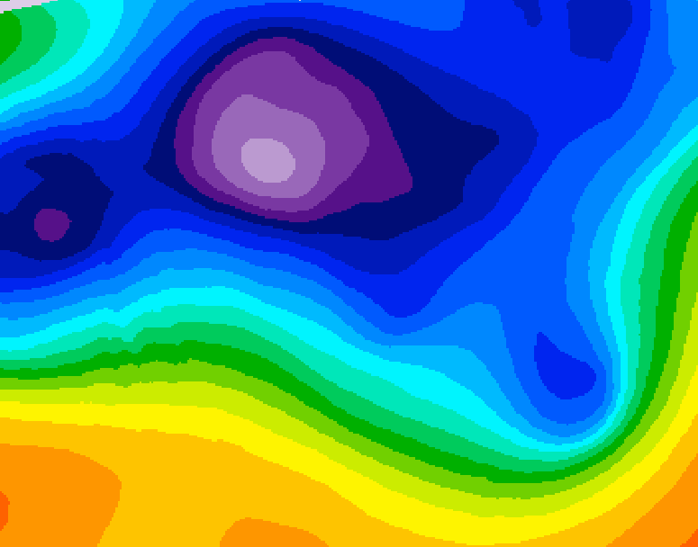 GDPS 500 millibar geopotential height 096 hour forecast chart for Canada based on 2025/12/11 1200Z data