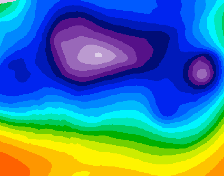 GDPS 500 millibar geopotential height 120 hour forecast chart for Canada based on 2025/12/11 1200Z data