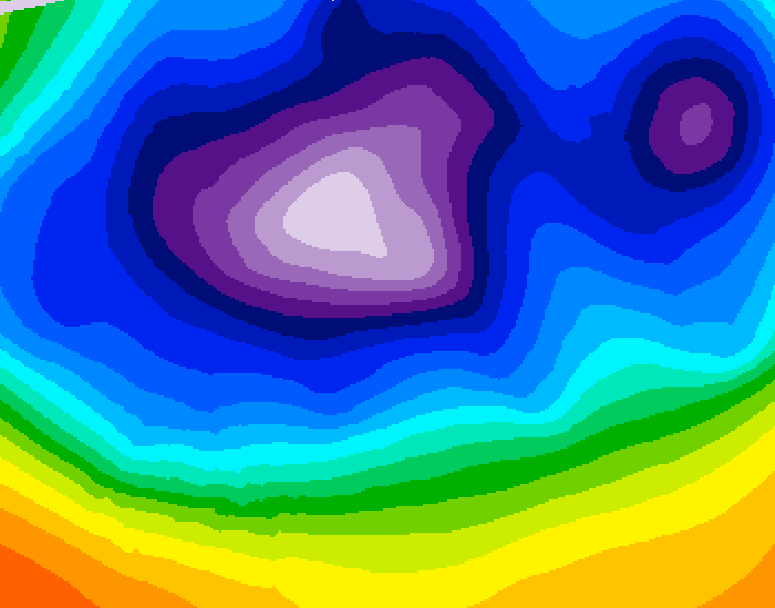 GDPS 500 millibar geopotential height 144 hour forecast chart for Canada based on 2025/12/11 1200Z data