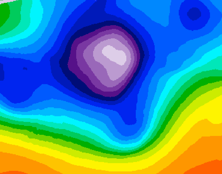 GDPS 500 millibar geopotential height 180 hour forecast chart for Canada based on 2025/12/11 1200Z data