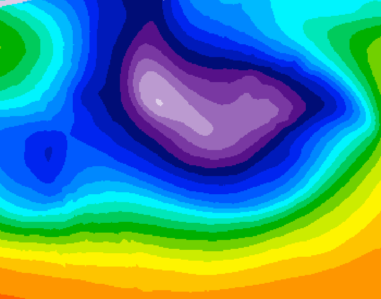 GDPS 500 millibar geopotential height 228 hour forecast chart for Canada based on 2025/12/11 1200Z data