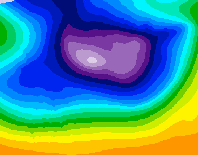GDPS 500 millibar geopotential height 240 hour forecast chart for Canada based on 2025/12/11 1200Z data