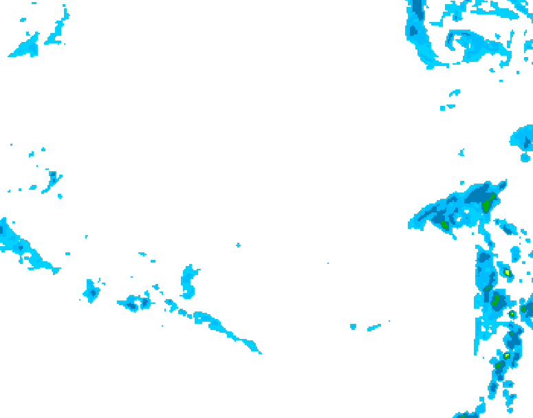 GDPS precipitation 018 hour forecast chart for Canada based on 2025/12/11 0000Z data