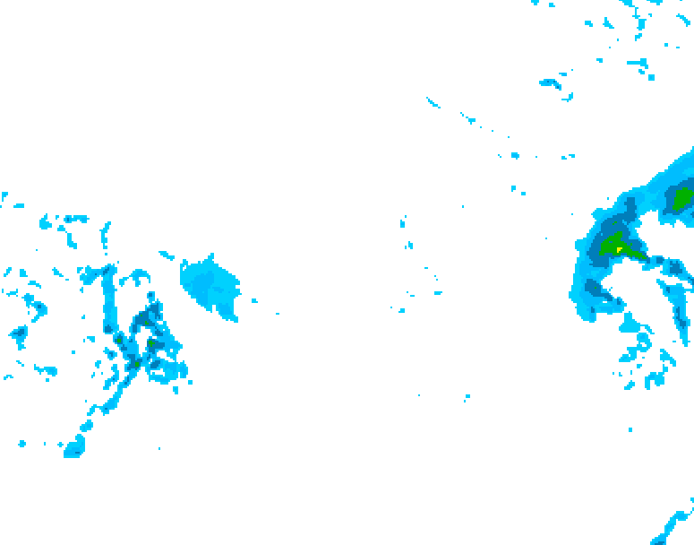 GDPS precipitation 120 hour forecast chart for Canada based on 2025/12/11 0000Z data