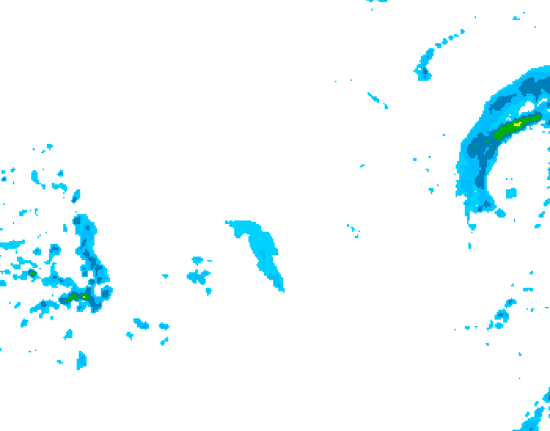 GDPS precipitation 132 hour forecast chart for Canada based on 2025/12/11 0000Z data