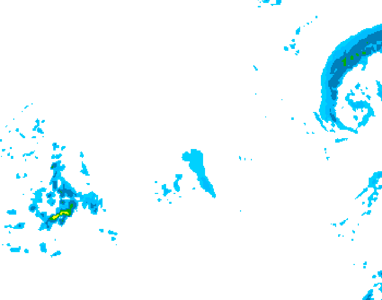 GDPS precipitation 138 hour forecast chart for Canada based on 2025/12/11 0000Z data