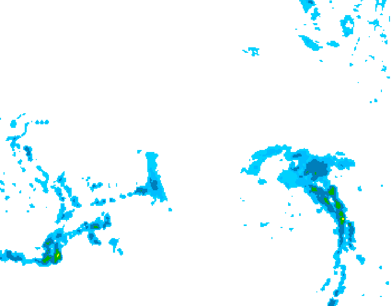 GDPS precipitation 210 hour forecast chart for Canada based on 2025/12/11 0000Z data