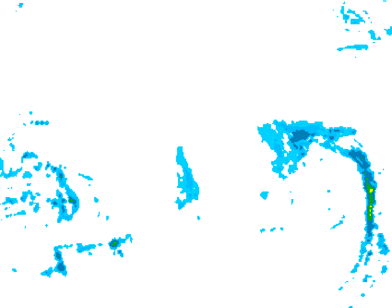 GDPS precipitation 222 hour forecast chart for Canada based on 2025/12/11 0000Z data