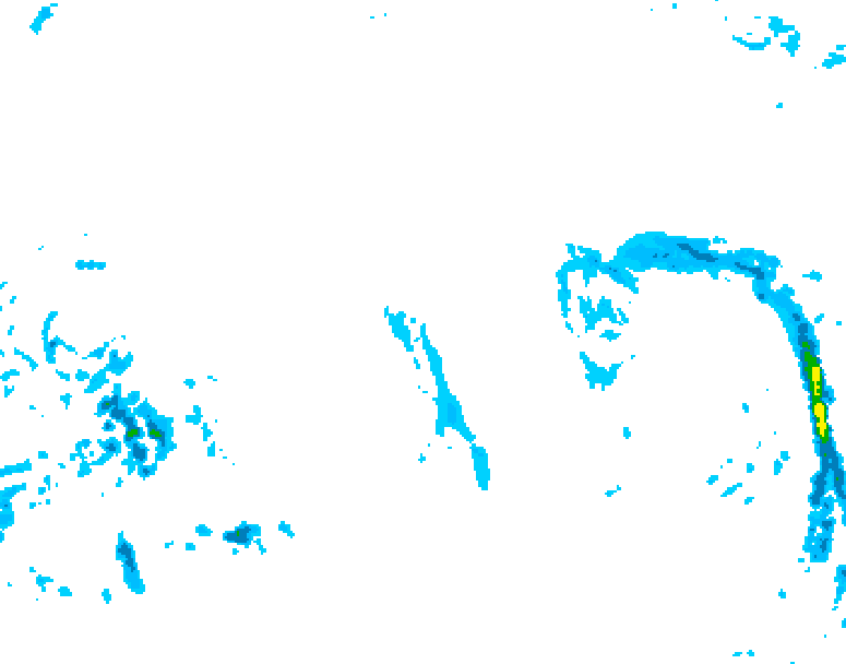 GDPS precipitation 228 hour forecast chart for Canada based on 2025/12/11 0000Z data