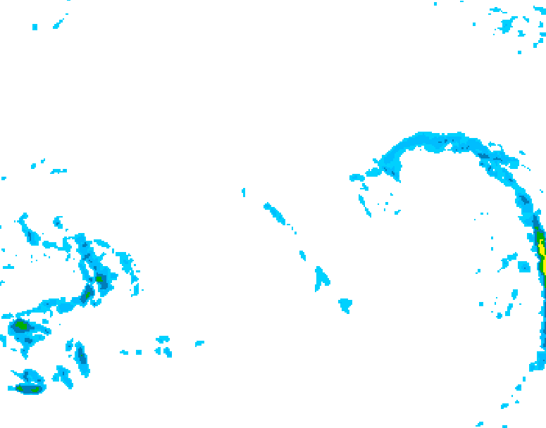 GDPS precipitation 234 hour forecast chart for Canada based on 2025/12/11 0000Z data
