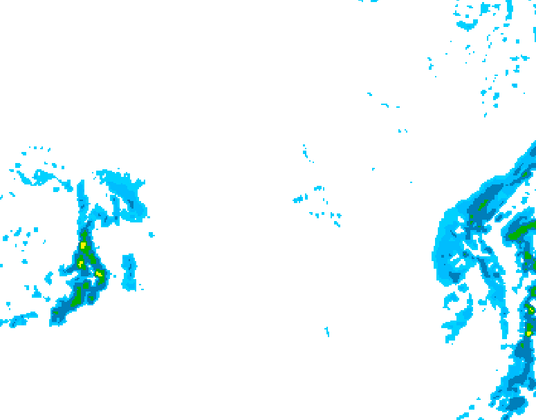 GDPS precipitation 096 hour forecast chart for Canada based on 2025/12/11 1200Z data