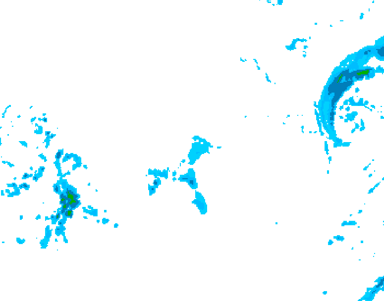 GDPS precipitation 120 hour forecast chart for Canada based on 2025/12/11 1200Z data
